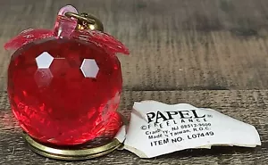 Papel Freelance Teacher Keychain Red Apple - Picture 1 of 5