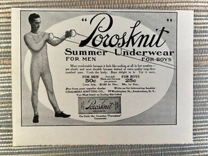 Porosknit Shirts Drawers Summer Underwear Men Boys NY 1910 Vintage Print Ad - Picture 1 of 1