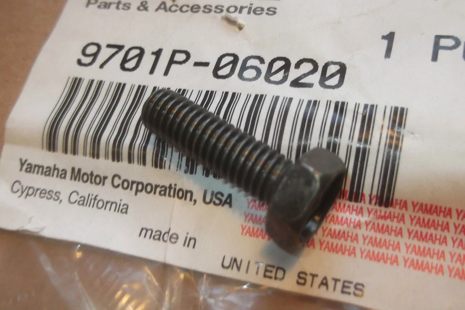 YAMAHA YFM250  YFM400  GENUINE NOS GEAR LINKAGE SHIFT ARM BOLT - # 9701P-06020 - Image 1 of 1