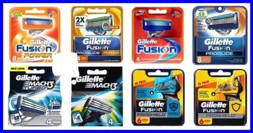LAME RASOIO GILLETTE FUSION PROGLIDE / PROGLIDE POWER - 4/8/10 - STOCK UK - Immagine 1 di 1
