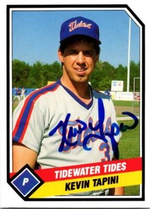 Kevin Tapani autographed baseball card (Mets, Tidewater Tides) 1989 CMC #360