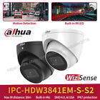 Dahua 8Mp Wizsense Ipc-Hdw3841em-S-S2 Ir30m Ai Smd 4.0 Mic Security Ip Camera