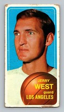 1970 Topps #160 JERRY WEST - LOW GRADE - Los Angeles Lakers Basketball Card