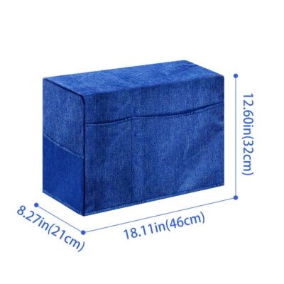 Cubierta de polvo para máquina de coser de poliéster Organizador de herramientas de coser Estuche de almacenamiento con bolsillo Foto 1 de 4