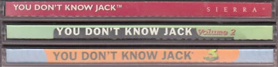 PC Game - YOU DON'T KNOW JACK Vol 1 + 2 + 3 (1995, 1996, 1997 w/ manuals)  - Image 1 of 4