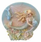 Mermaid Dolphins Sea Scene  Circular Disc Shape Small Statue Ornament
