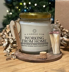 A Candle for Working from Home Soy candles gift present jokey humour candles for - Picture 1 of 5