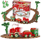Christmas Train Toys Set Around Tree for Kids, Railway Train Set Railway