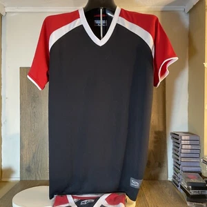 Camiseta deportiva de softbol Boombah negra blanca y roja para niñas talla mediana - Imagen 1 de 8