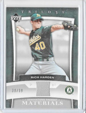 Rich Harden Oakland Athletics 2005 Trilogy Materials Jersey /99 #PR-RH