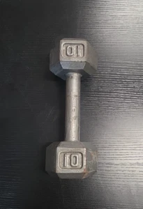 10 Pound Cast Iron Hex Dumbbell Weight - Picture 1 of 4