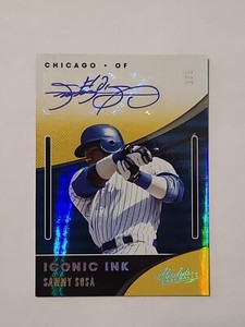 2021 Absolute Sammy Sosa Iconic Ink Auto /5 Chicago Cubs 