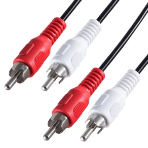 CINCHKABEL / AUDIOKABEL / STEREO / 2 x 2 CINCHSTECKER / RCA / 1.5 Meter - NEU - Bild 1 von 2