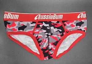 Aussiebum Men's Camo Chaos Underwear Brief Size M L XL Red NWT - Picture 1 of 6
