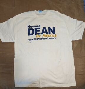 2004 Howard Dean pour Président T-shirt XL Original Vintage Jamais Porté 