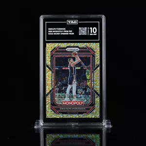 KRISTAPS PORZINGIS 2022-23 Prizm Monopoly Gold Money Shimmer 335/500 Wizards #89 - Picture 1 of 2