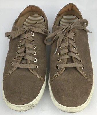 Vionic Brinley Sneakers Women’s Size 9.5M  Brown Suede Casual Lace Up Shoes EUC - Imagem 1 de 4