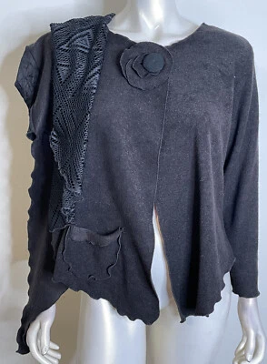 Lee Andersen Chaqueta Zodiaco Negra Bufanda Desmontable M Nuevo Con Etiquetas Botón Floral Foto 1 de 4