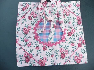 petit sac ancien en coton fleuri époque art-déco - Foto 1 di 5