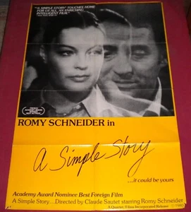 Póster de la película A Simple Story 27x41 S/S plegado Romy Schneider Bruno Cremer - Imagen 1 de 3