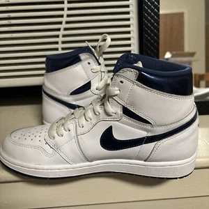 Size 8.5 - Air Jordan 1 Retro OG High Metallic Navy - Picture 1 of 7