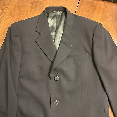 Abrigo Blazer Chaqueta Abrigo Deportivo Corneliani Italia Lana Hombre Negro 48 (UE) Foto 1 de 4