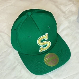Dome Fitted Hat Kelly Green Baseball Cap Embroidered S Logo Size XS New - Picture 1 of 7