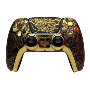 Mando PlayStation 5 / PS5 Diseño Mando Personalizado Dorado Dragón Oscuro / Rasguño - Imagen 1 de 14
