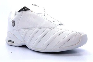 K-SWISS 91020-122 ST 366 Wmn's (M) White/Grey Leather/Mesh Athletic Shoes - Picture 1 of 6