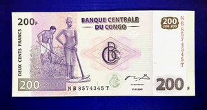 2007 CONGO - 200 FRANCS - GEM UNC - EZAF - Picture 1 of 2