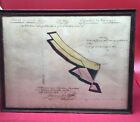 Antique 1808 French drawing MINE SHAFT mining rare early original art framed map