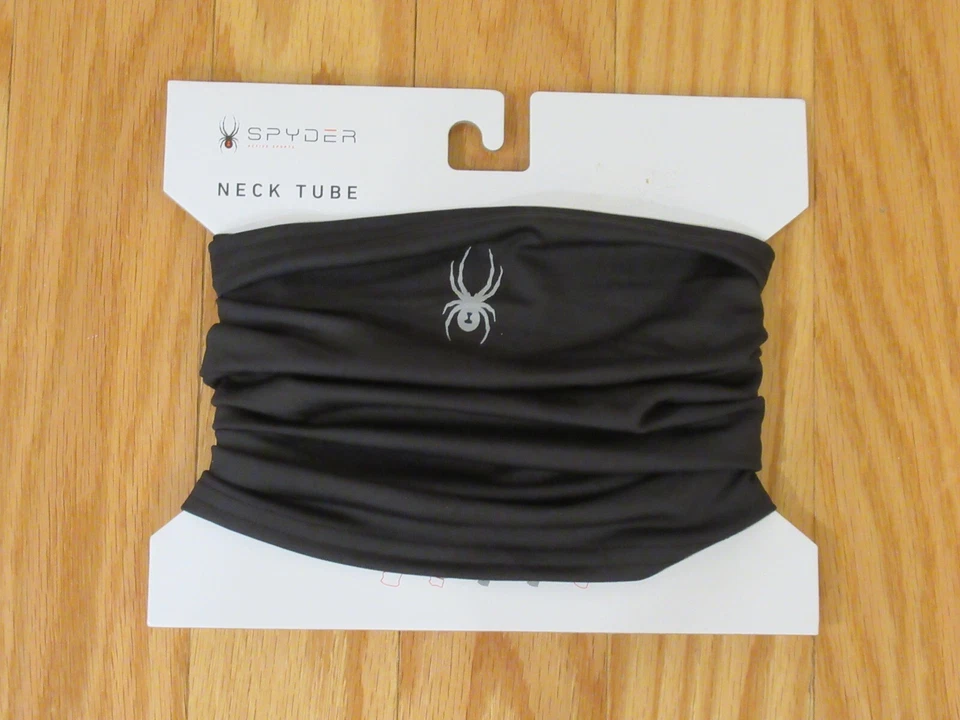 Polaina de tubo Spyder para niños con cuello de crucero negra Foto 1 de 1