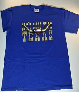 NWOT Don't Mess With Texas Longhorn Flag Sierra Madre T Shirt Blue Men's Large - Picture 1 of 8