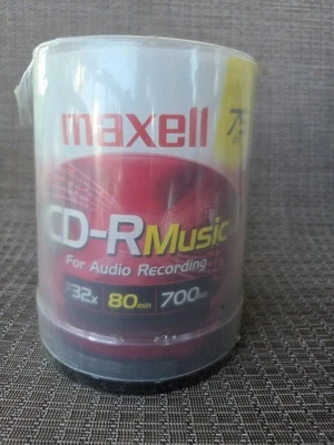 Maxell CD-R Music-l Gold Blank 75 Discs 80 min 700MB 32x Brand New Sealed Japan  - Image 1 of 2