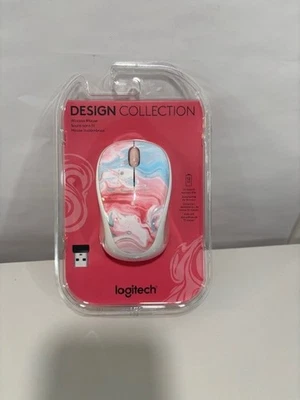 Logitech Design Limited Edition Wireless Ambidextrous Optical Mouse, Cotton Cand - Image 1 of 4