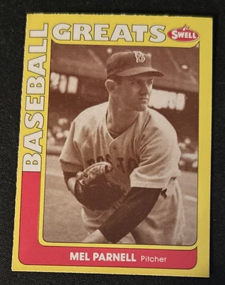1991 Swell Baseball Greats Mel Parnell Card #118 Red Sox GD Rough Edges O/C - Image 1 of 2