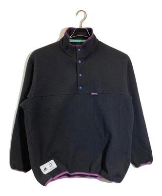DESCENTE HUMMING FLEECE PULL OVER Size: 2 Black x purple Men - Image 1 of 4