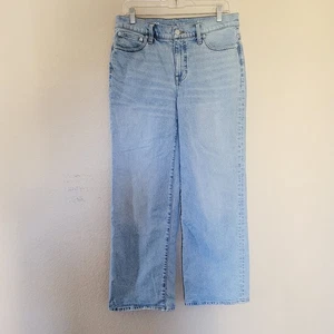 Jeans donna J.Crew vita bassa slim gamba larga taglia 27 blu elasticizzato largo anni 90 - Foto 1 di 10