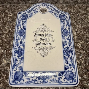 Antique German Porcelain Cheese Board “Blue ONION” - Picture 1 of 9