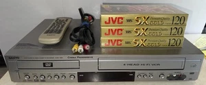 Sanyo DVD/VCR Player Dual Combo Recorder W/Remote AV New VHS Tapes DVW-7000 Test - Picture 1 of 12