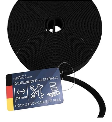KabelDirekt – Hook and Loop Cable Ties – 5 m × 20 mm – Environmentally Friendly - Image 1 of 4