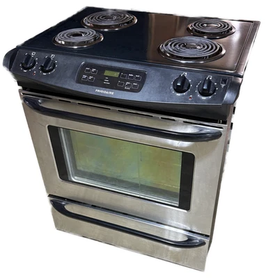 USED Frigidaire Electric Oven Range - Coil Burners - Stainless front - 30" Wide - Image 1 of 4