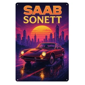 Saab Sonett Car Metal Poster - Tin Sign - Size:20x30cm - Picture 1 of 5