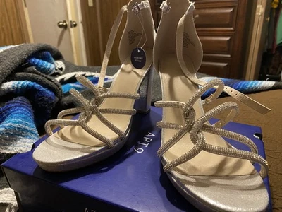 Apt. 9  Silver heels - Image 1 of 4