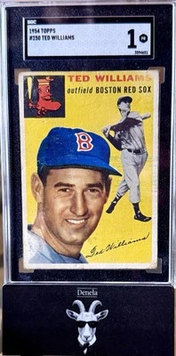 1954 Ted Williams Topps Béisbol #250 SGC 1 Salón de la Fama Medias Rojas de Boston Foto 1 de 2