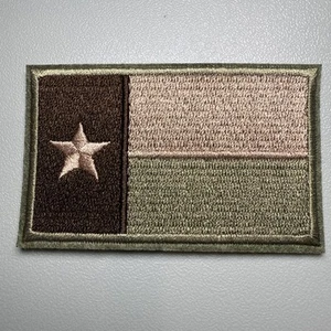 🔥Grande toppa ricamata bandiera del Texas ferro su emblema verde FDE morale tattico - Foto 1 di 4