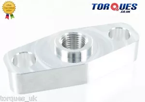T3, T3/T4, T04 Garrett Turbo Billet Oil Feed Flange 1/8" NPT Thread- O ring Seal - Picture 1 of 2
