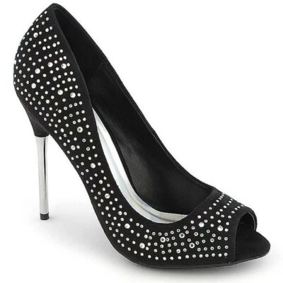 Deliciosos tacones de aguja Hutch-S con estrás punta abierta glamour oficina negocios formales Foto 1 de 4