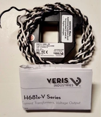 Veris H6810-100A-.3V (Split-core current Transducer) - Image 1 of 2
