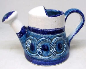 Italienische Nuovo Rinascimento MCM Blau & Weiß Keramik Gießkanne - Bild 1 von 5